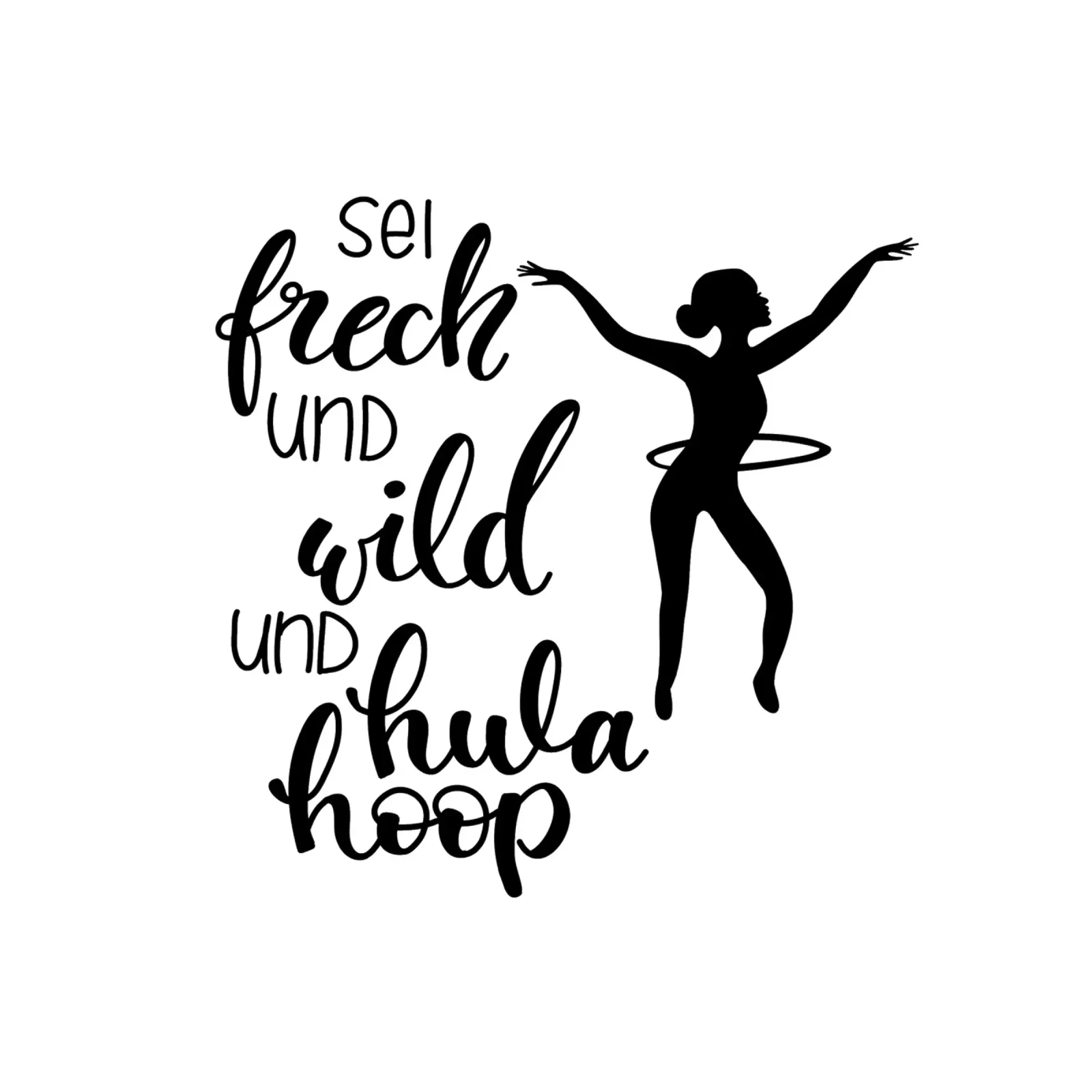 Hula Hoop Tänzerin poster con telaio in plastica da Letters of Love