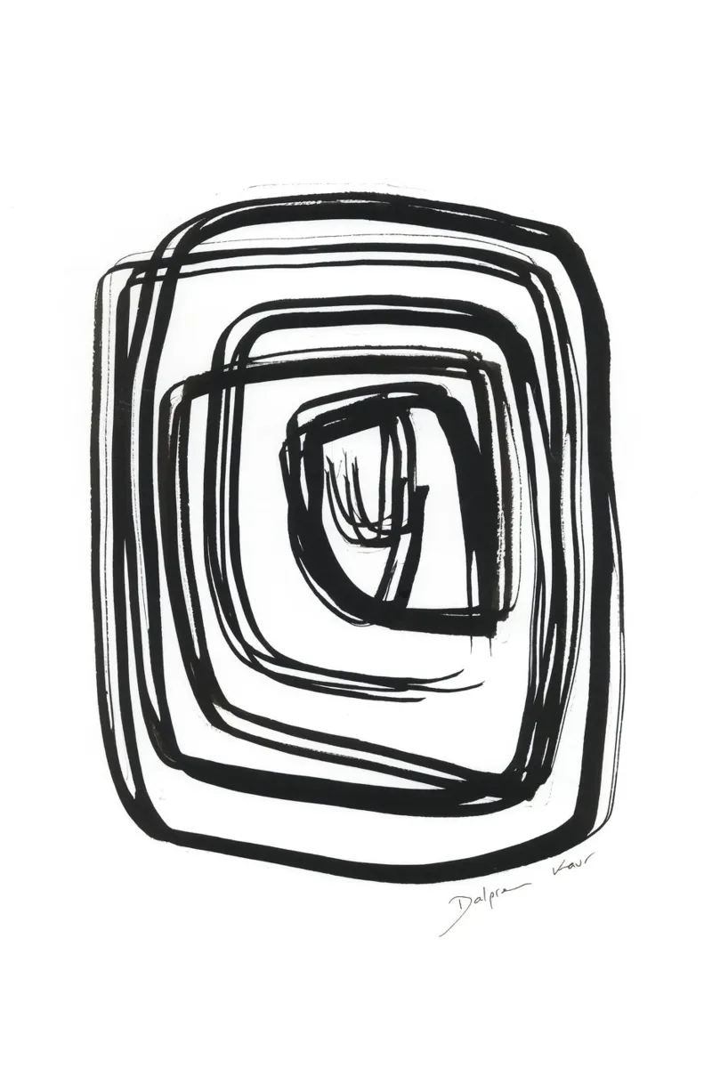 Dalprem Kaur Art - Let it guide you canvas with Floater frame by The Artcircle