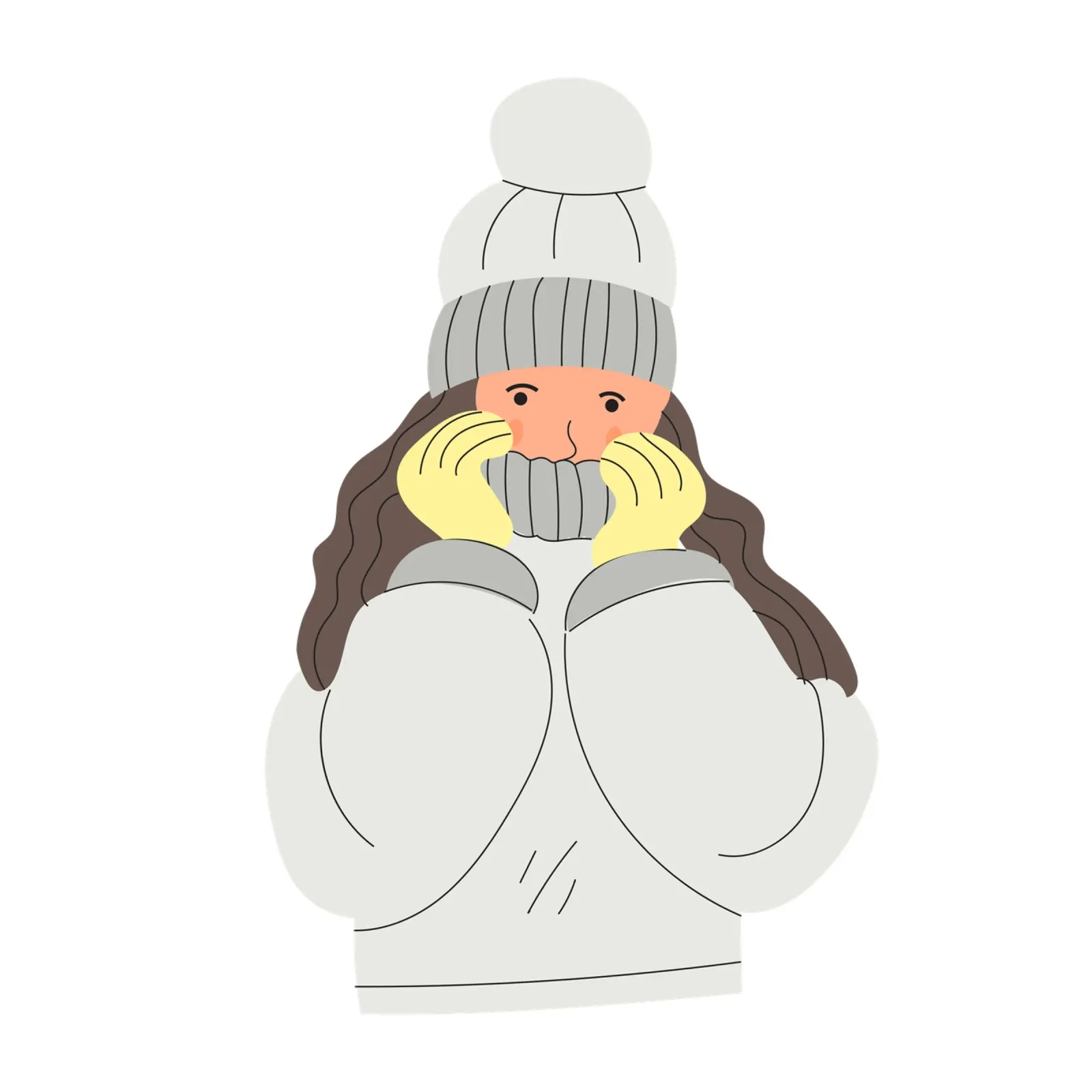 The winter girl poster met houten frame van galihstudio