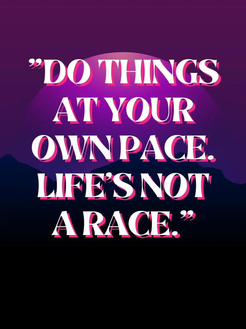 Tun Sie die Dinge in Ihrem eigenen Tempo Hahnemühle von inspirational quote
