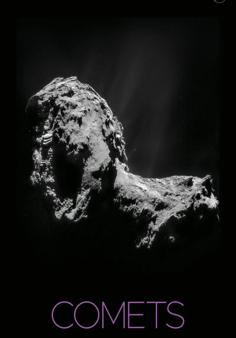 nasa comet poster poster con telaio in alluminio da 🎁 ARTVI-SHOP