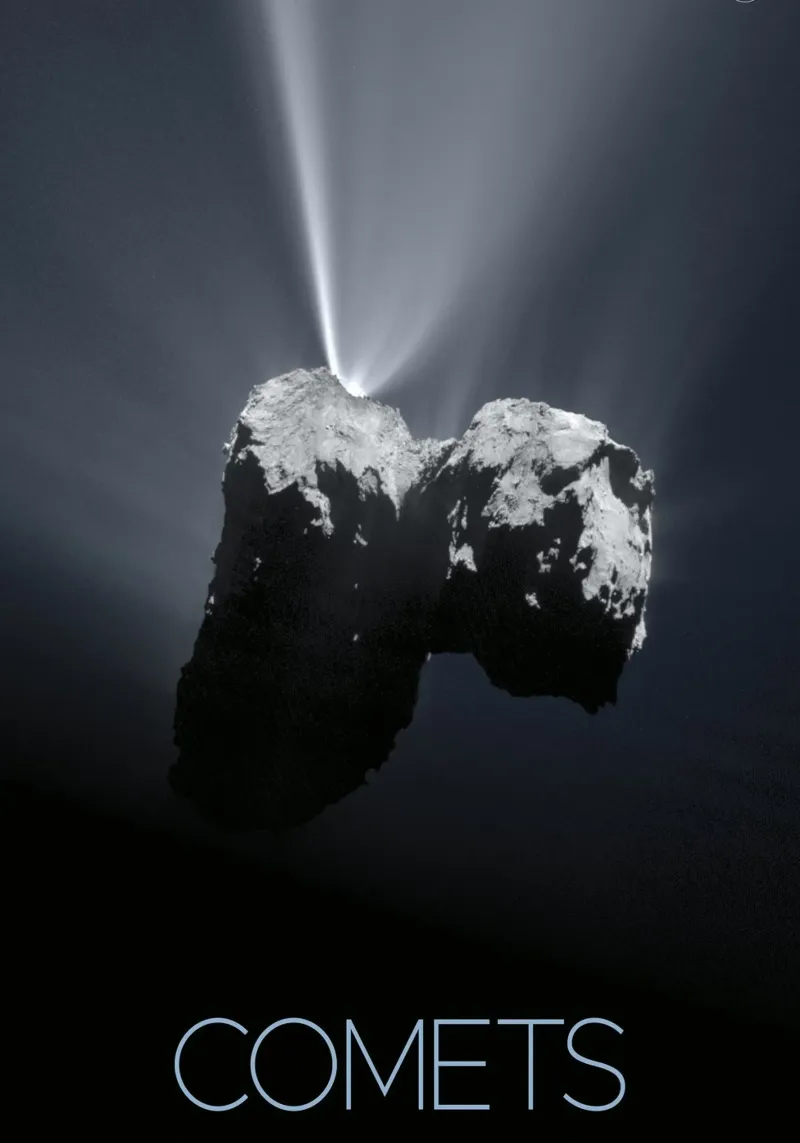 nasa comet poster poster con telaio in legno da 🎁 ARTVI-SHOP