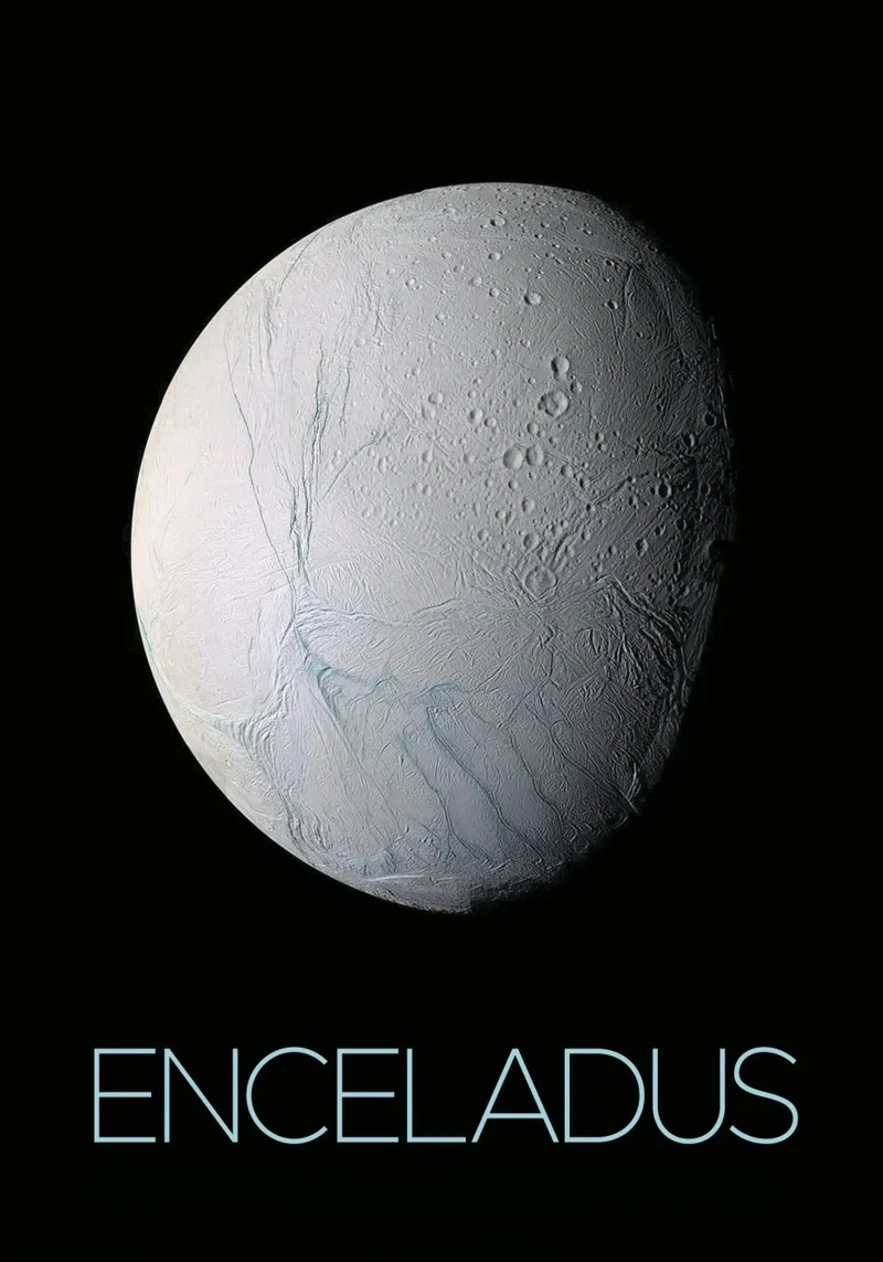 Enceladus poster from NASA hahnemühle by 🎁 ARTVI-SHOP