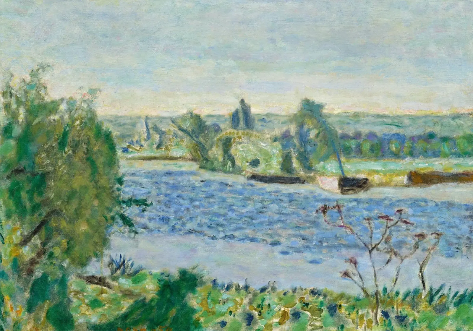 Bonnard - Mattina blu o piccolo fiume. 1927 pellicola backlit da ARTOTHEK