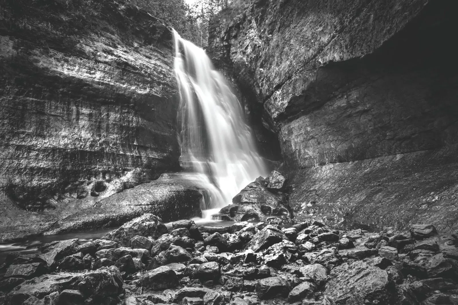 Cascate dei Minatori Mono tela da Dave Hare Photography