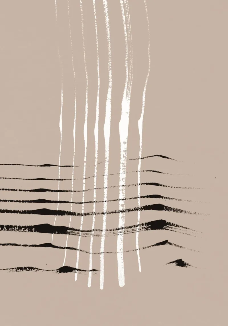 Strokes 12 | Black, White & Neutral Brush Stroke Abstract carta hahnemühle da sabidussi