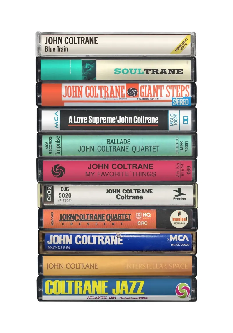 John Coltrane - Album - Musica in cassetta Stampa poster con telaio in plastica da MrMustardPrints
