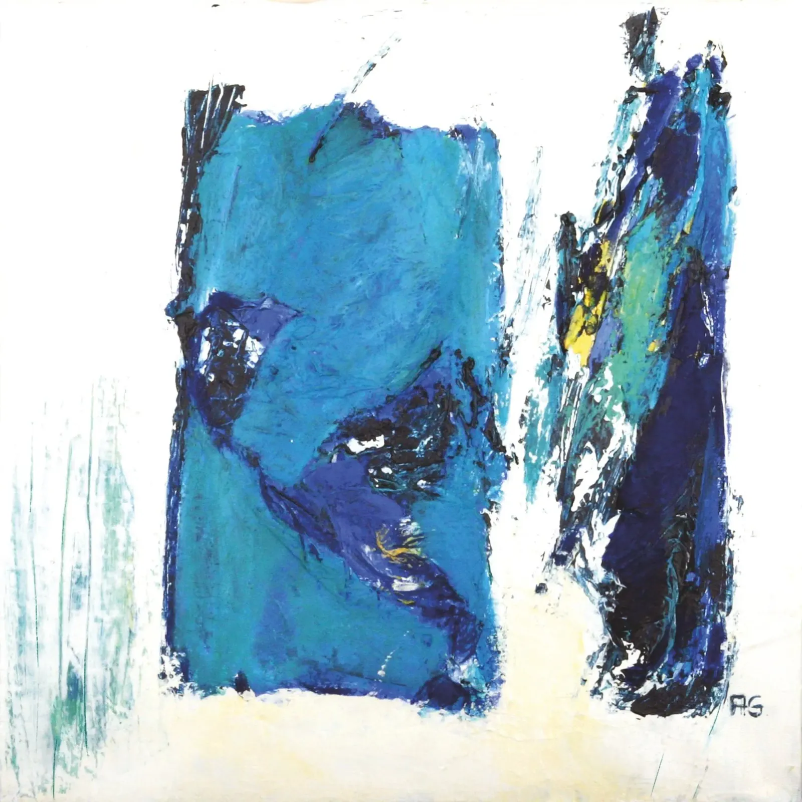 Blue Impressions 2 poster with plastic frame by Anita Gewald