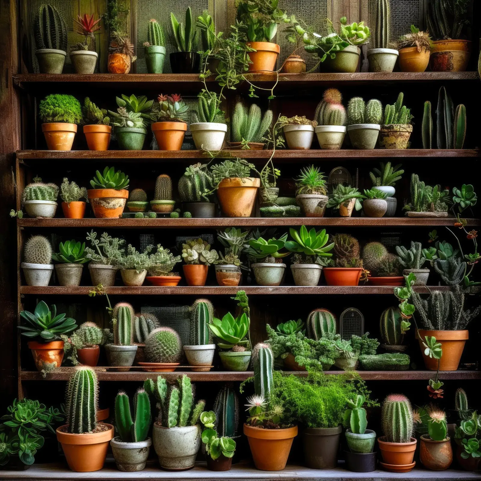 Succulente e cactus arte della natura tela con Cornice a cassetta da Justyna Jaszke JBJart