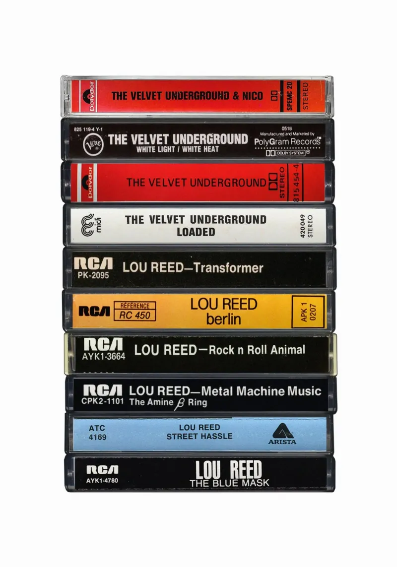 Lou Reed - Gesammelte Alben Druck - Kassette Poster Leinwand von MrMustardPrints