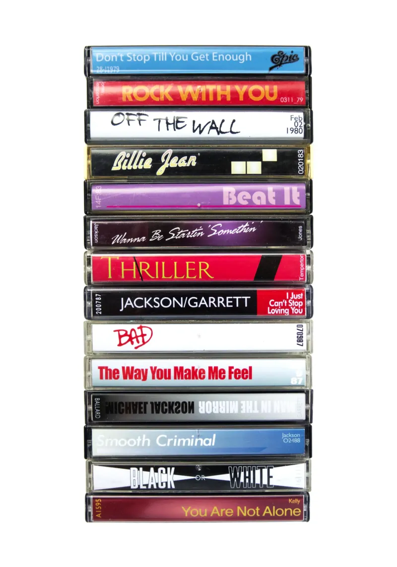 Michael Jackson Singles - Cassette Print metacrilato de MrMustardPrints
