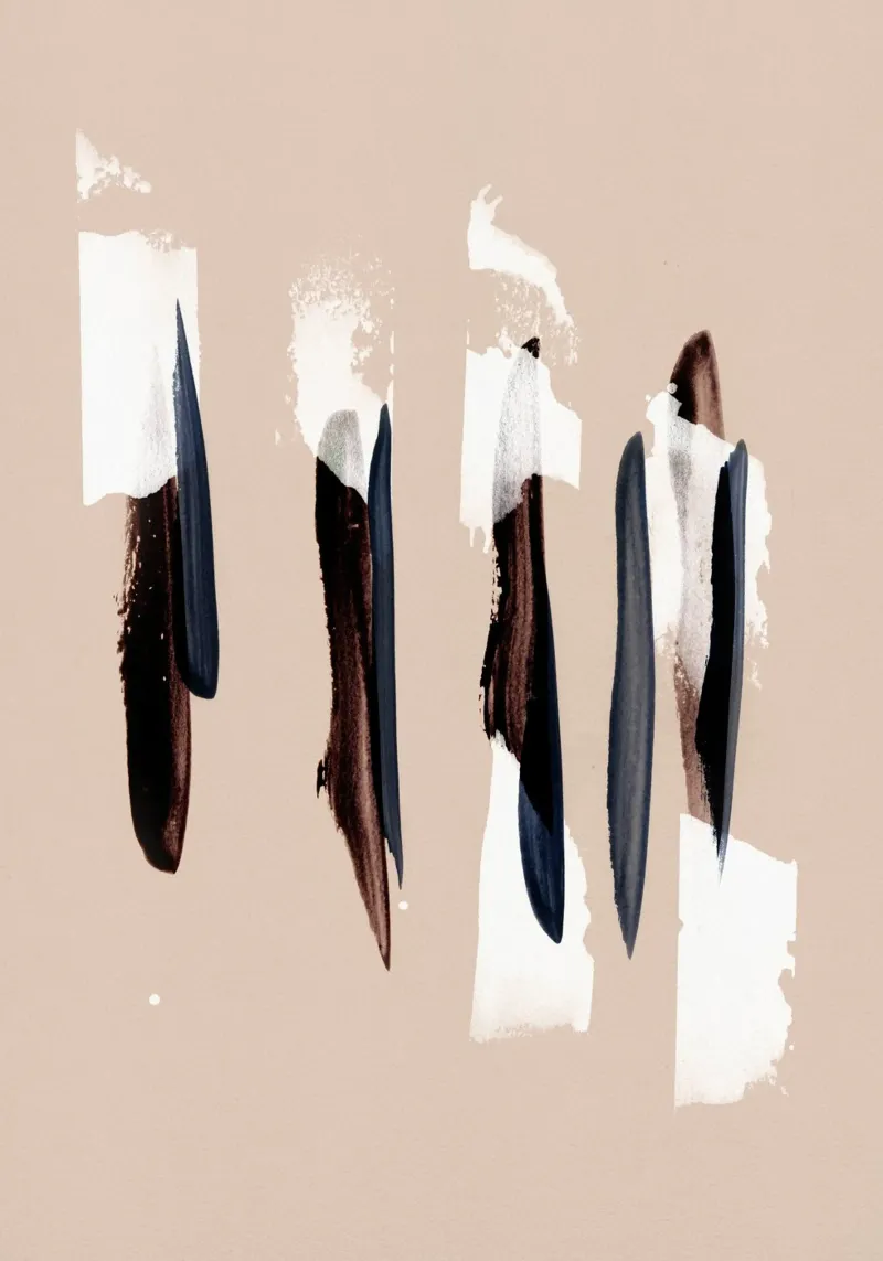 Strokes 11B | Minimal Brush Stroke Collage carta hahnemühle da sabidussi