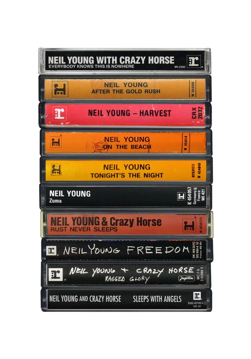 Neil Young - Album raccolti - Stampa su cassetta pellicola backlit da MrMustardPrints