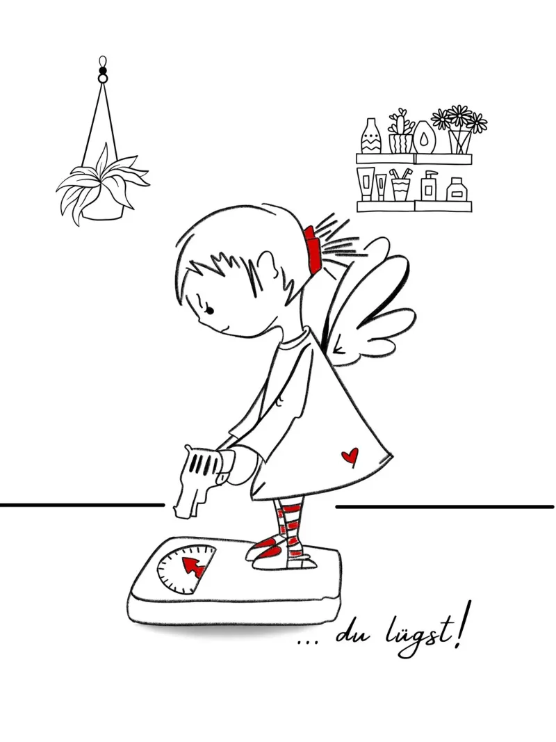 Stai mentendo! Angelo poster con telaio in plastica da ArtDesign by KBK
