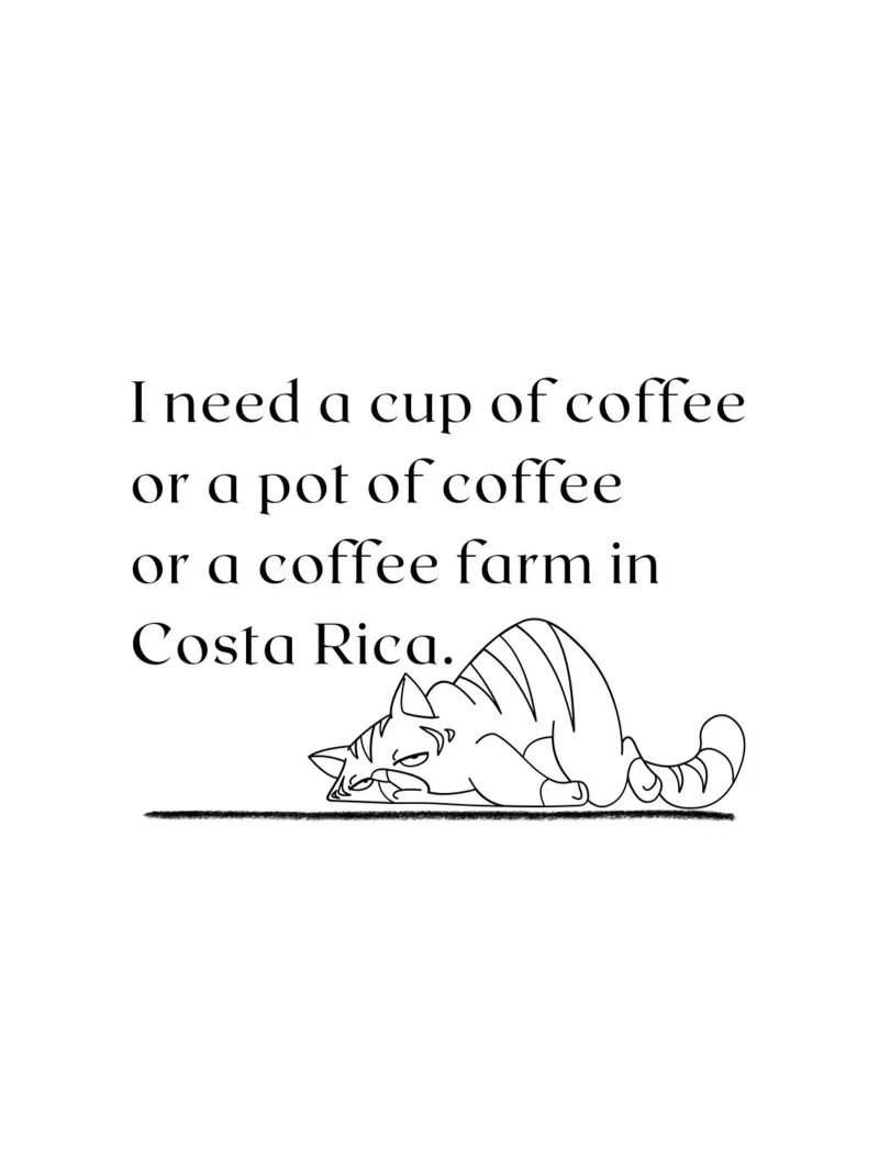 I need a cup of coffee... - Cat poster con marco de aluminio de ArtDesign by KBK