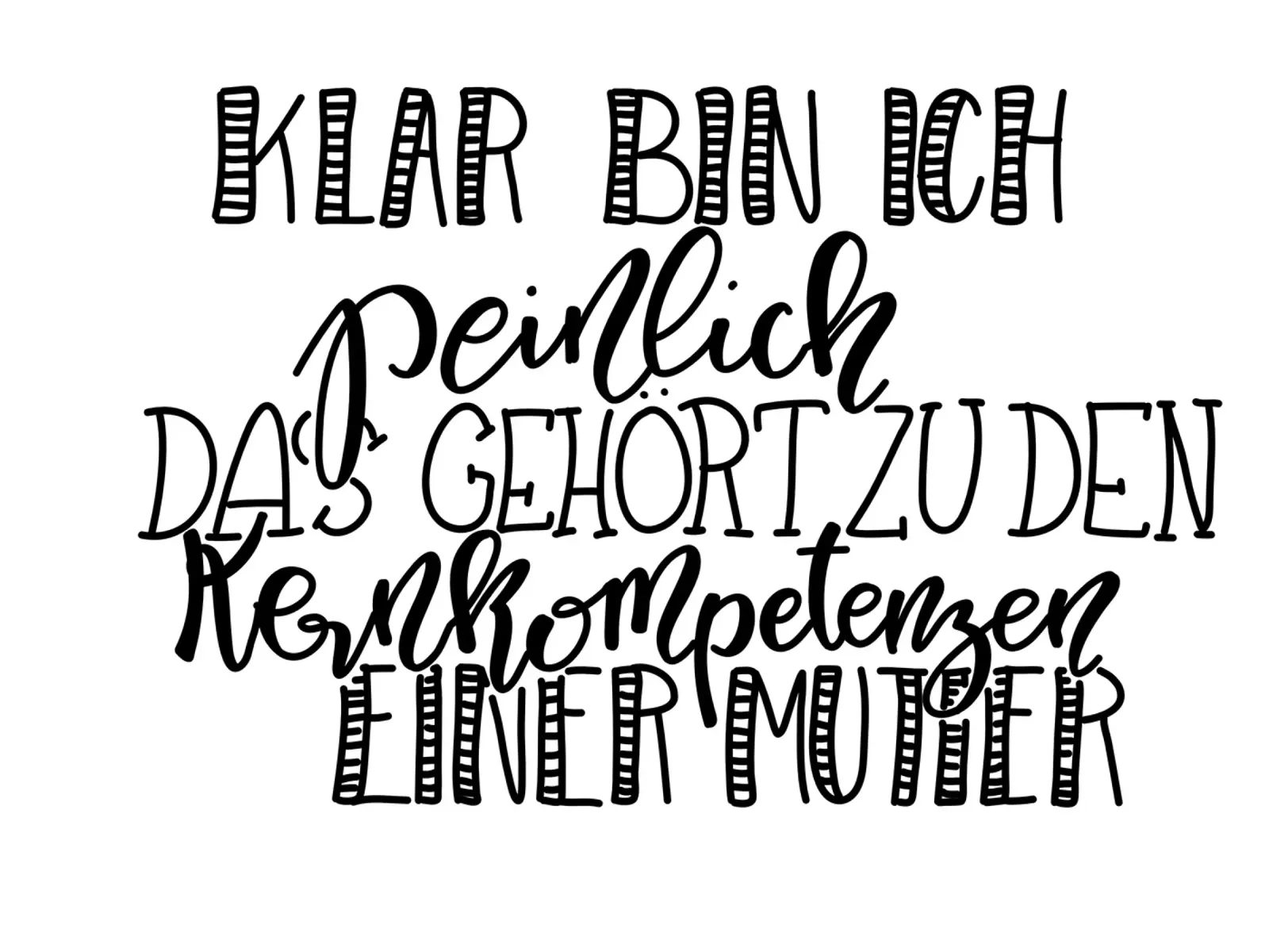 Mütter sind Peinlich poster con telaio in plastica da Letters of Love