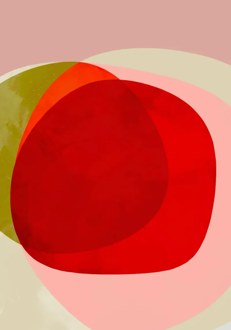 Abstract Shapes 11 | Brights | Strawberry, Pistachio pannello forex da sabidussi