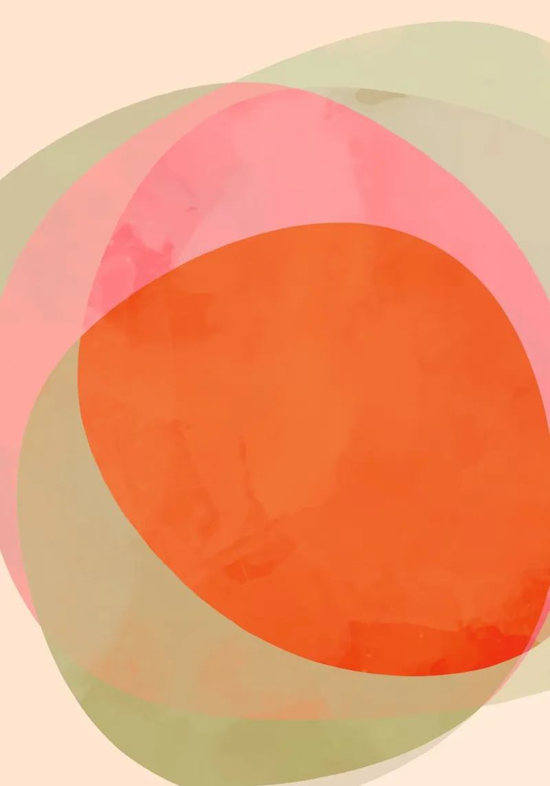 Abstract Shapes 12 | Raspberry, Vanilla, Mint, Orange pannello forex da sabidussi