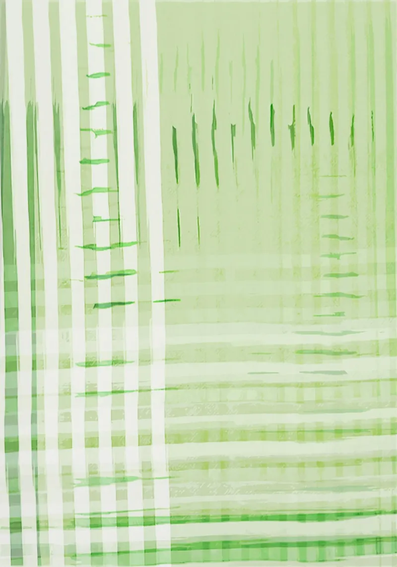 Abstract Shapes | Deconstructed Checkers | Spring Green canvas by sabidussi