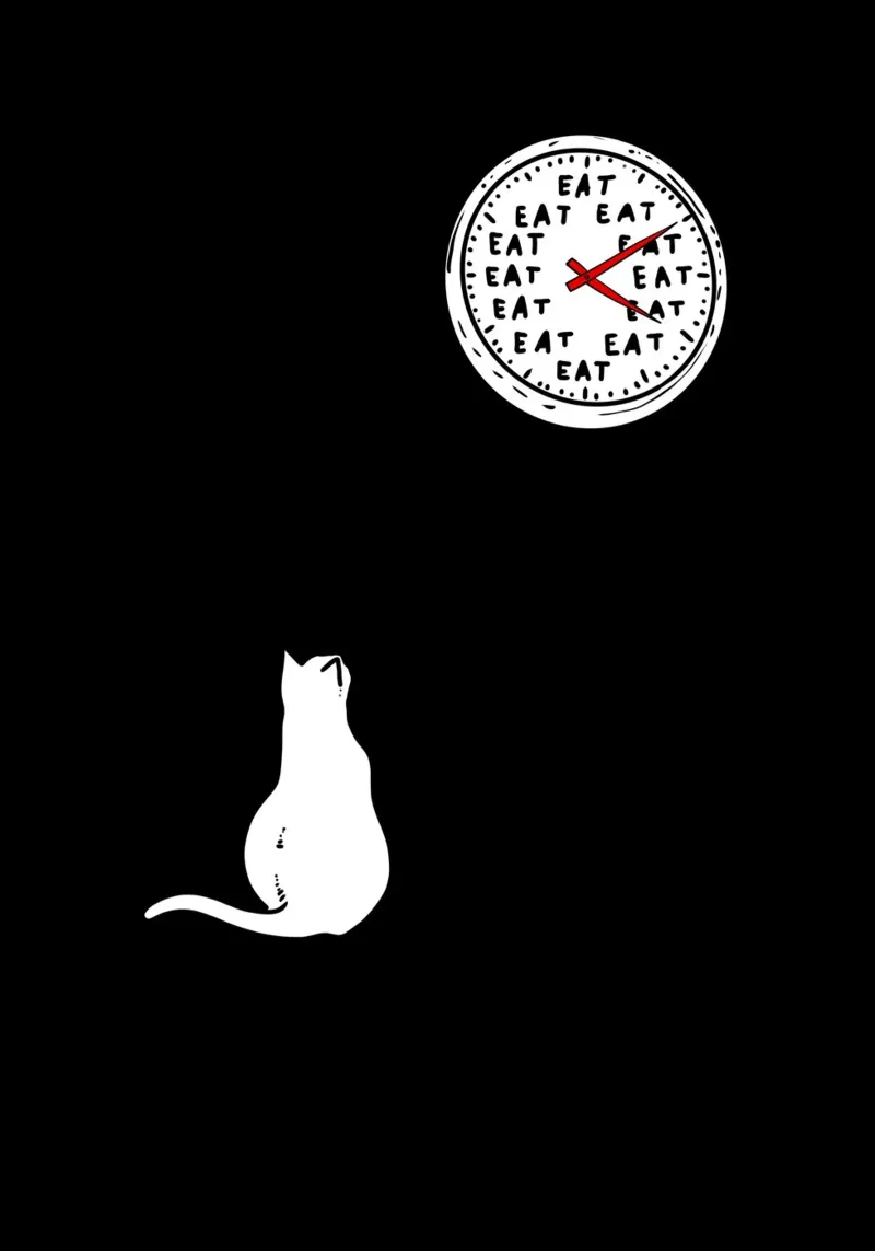 Cat Eat tela con Cornice a cassetta da ramosashop