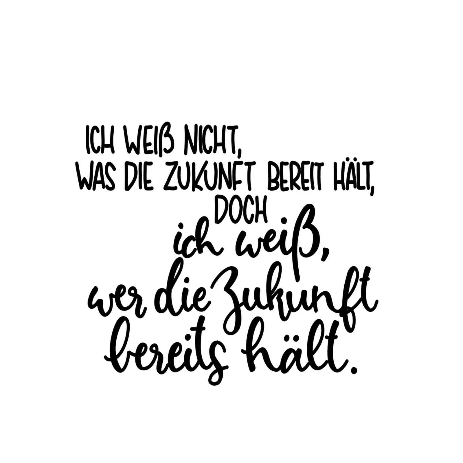 Zukunft poster with plastic frame by Letters of Love