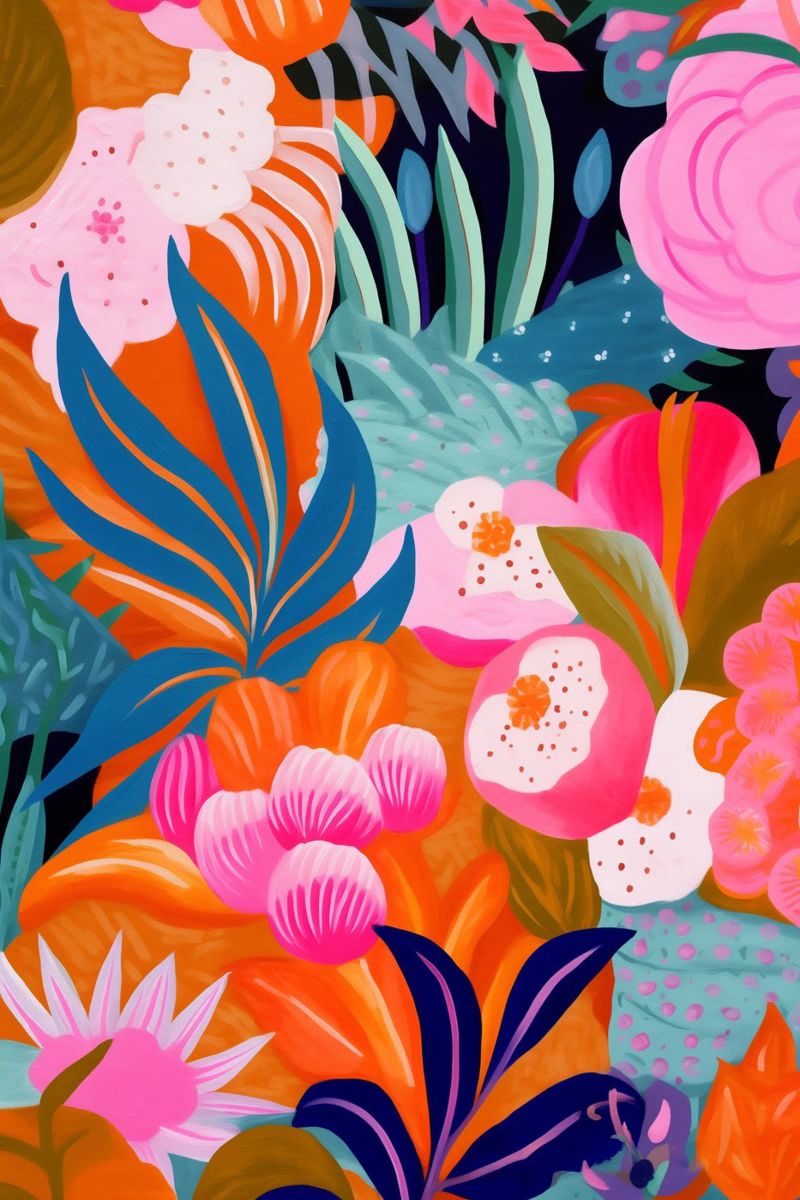 Florale Blüten malerei Poster von Carinaprint