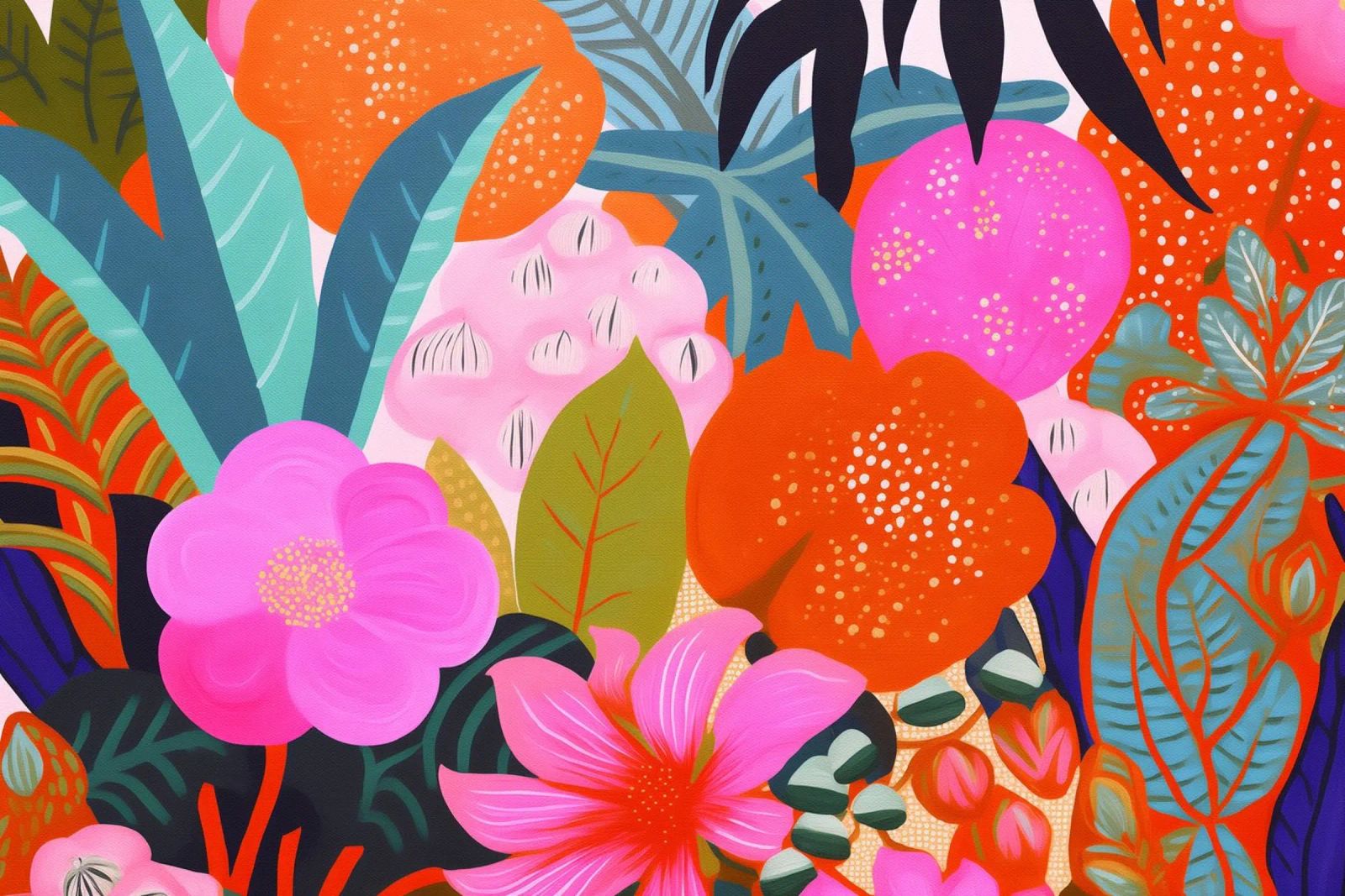 Peinture de fleurs et de plantes poster de Carinaprint