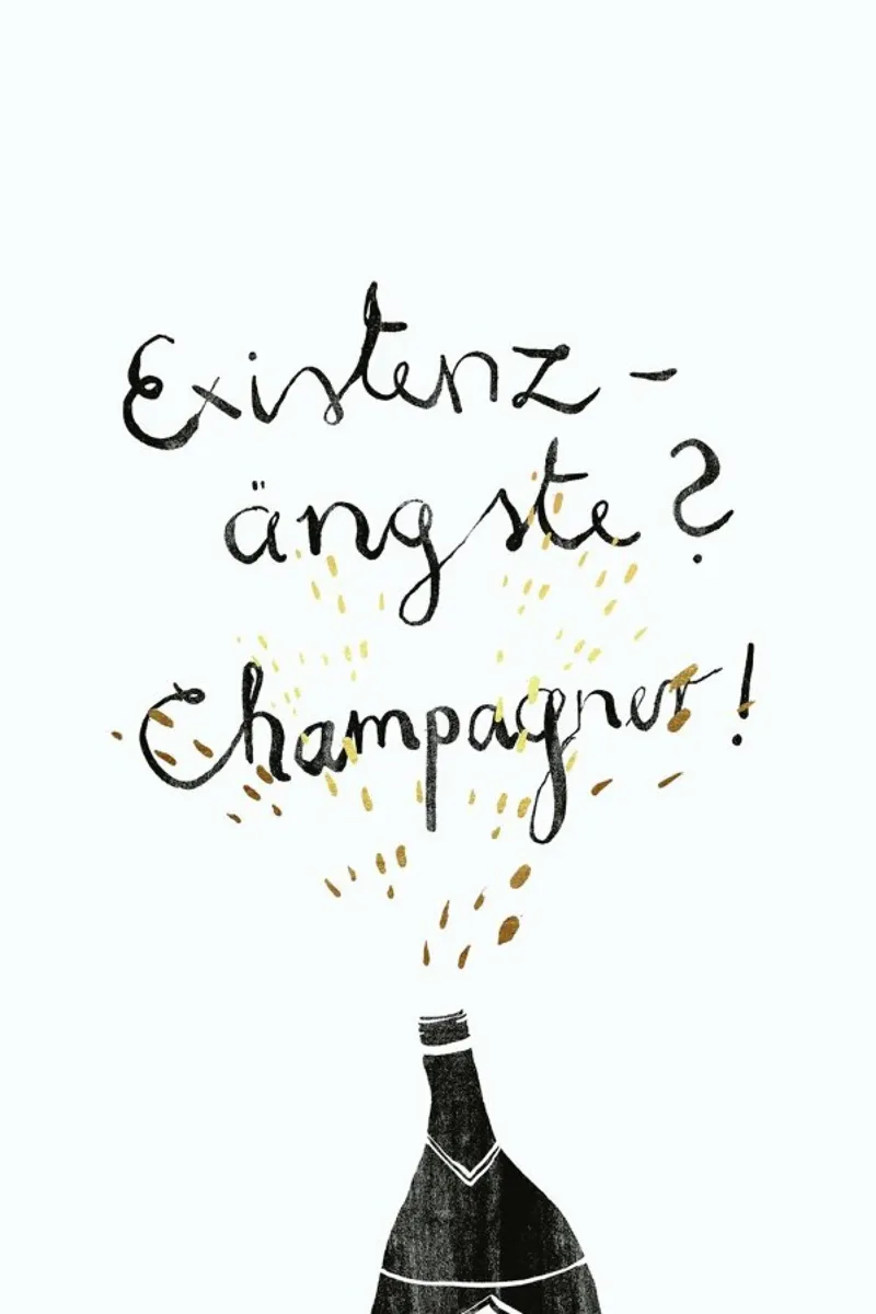 Existenzängste poster con telaio in alluminio da typealive