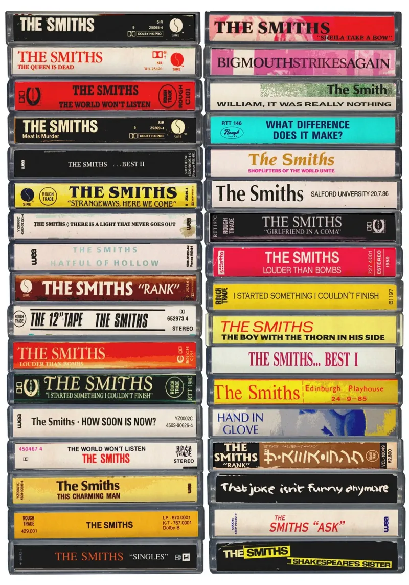 The Smiths - Collected Albums & Singles - Cassette Print canvas by MrMustardPrints