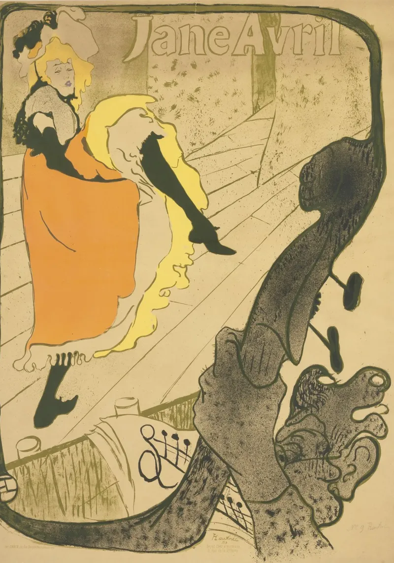 Toulouse-Lautrec - Jane Avril poster con telaio in plastica da ARTOTHEK