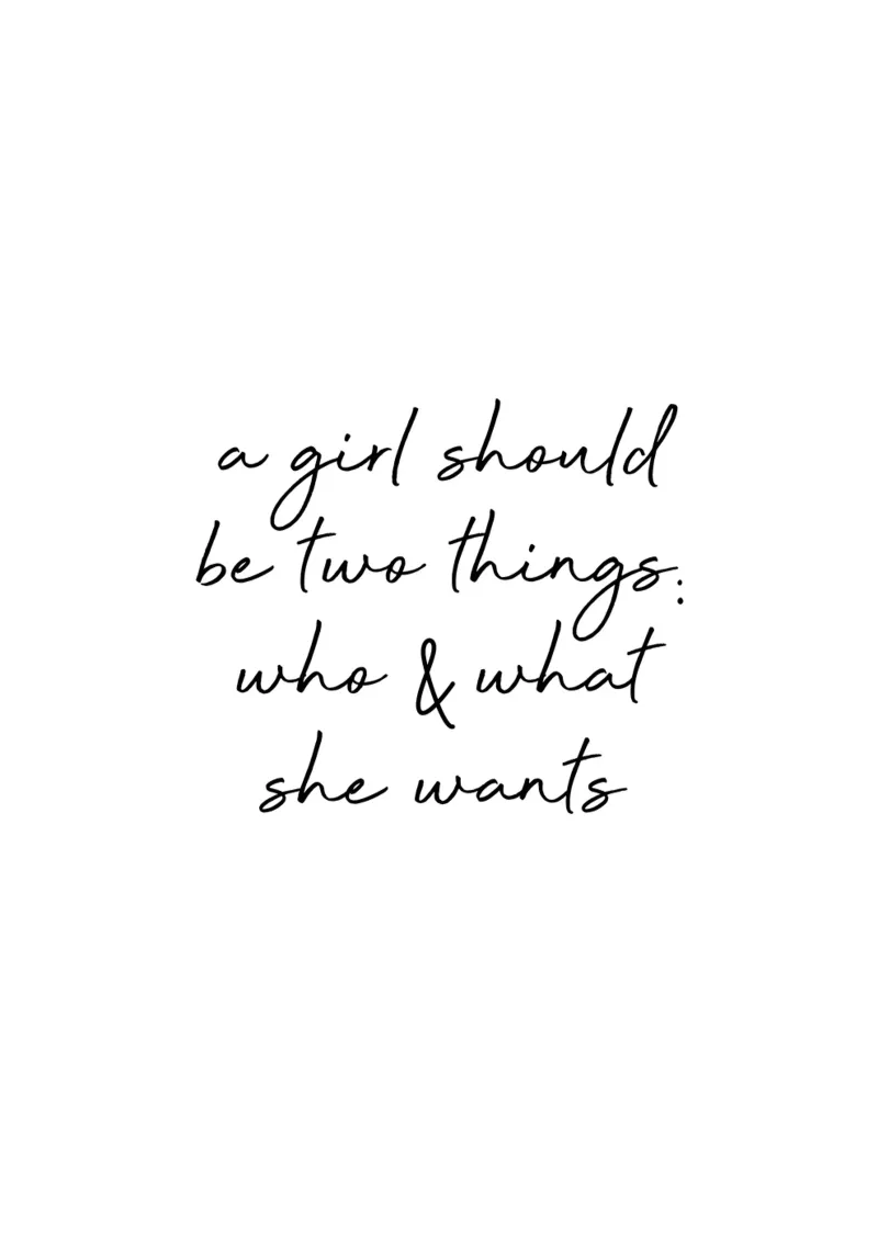She Wants Quote acrylic glass by Orara Studio