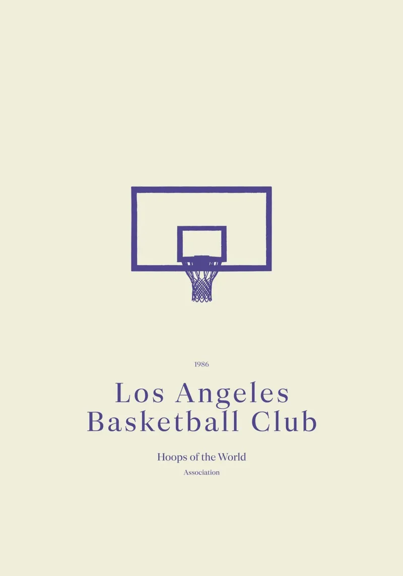 Boho Retro Sports 6 Basketball Hoop 3 poster da Boho Print Collection