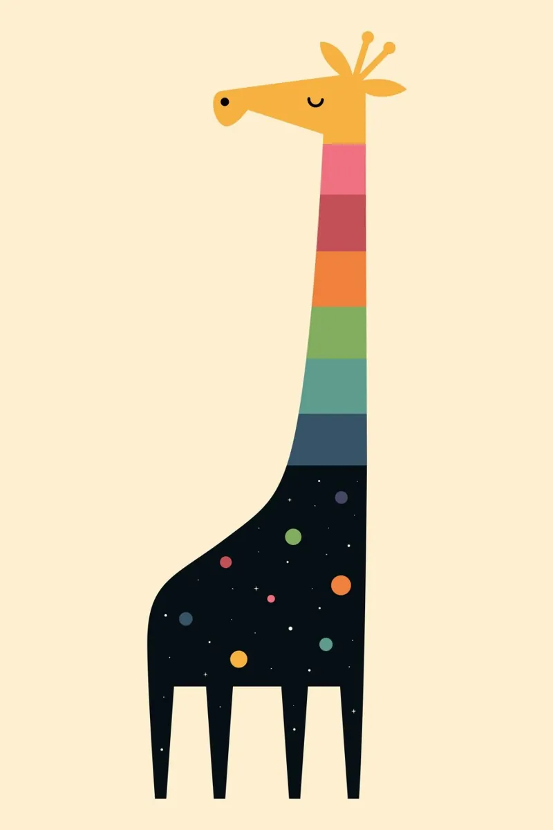 Galaxy Giraffe poster by Andy Westface
