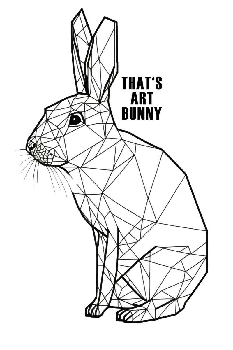 That's Art Bunny | Line art with a wink canvas by Autofocus
