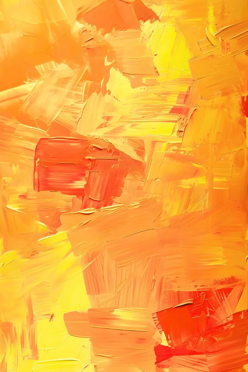 Brush painting orange forex plate by Yaso Design & Art