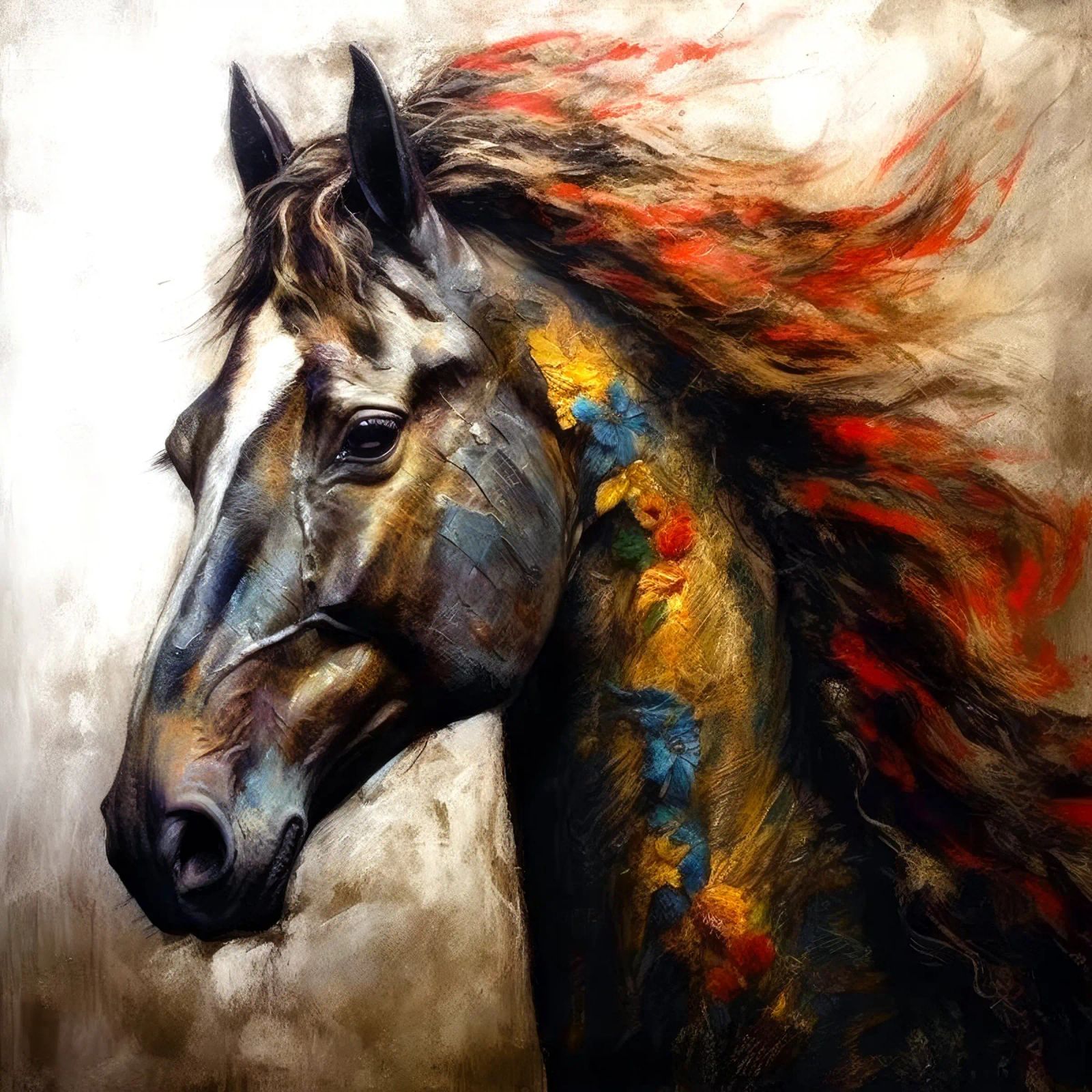 Magic horse art poster by Justyna Jaszke JBJart
