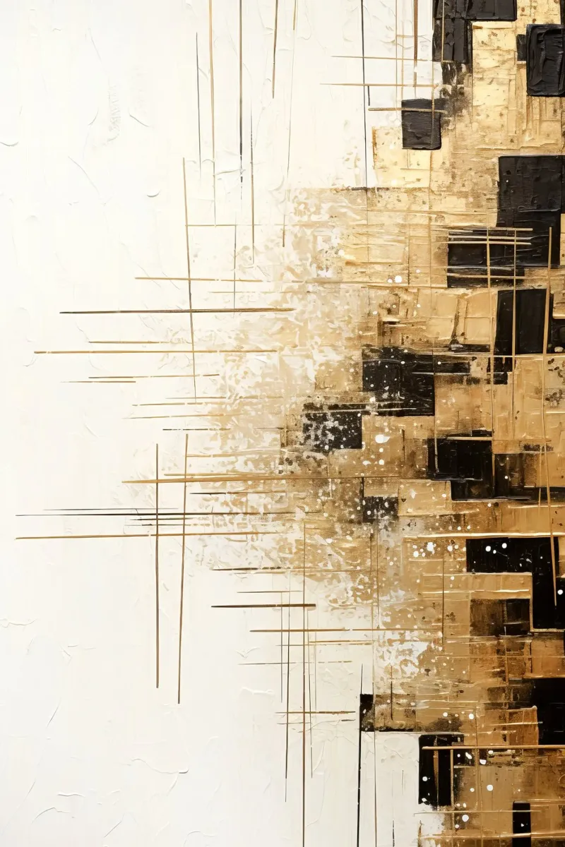 ABSTRAKTE KUNST Groei poster met kunststof frame van Melanie Viola