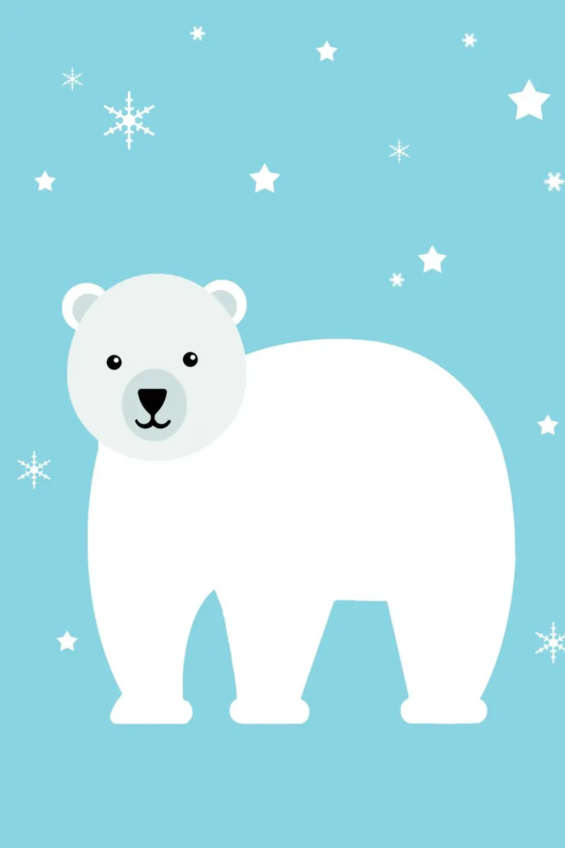 ours polaire poster con telaio in plastica da alexiableu