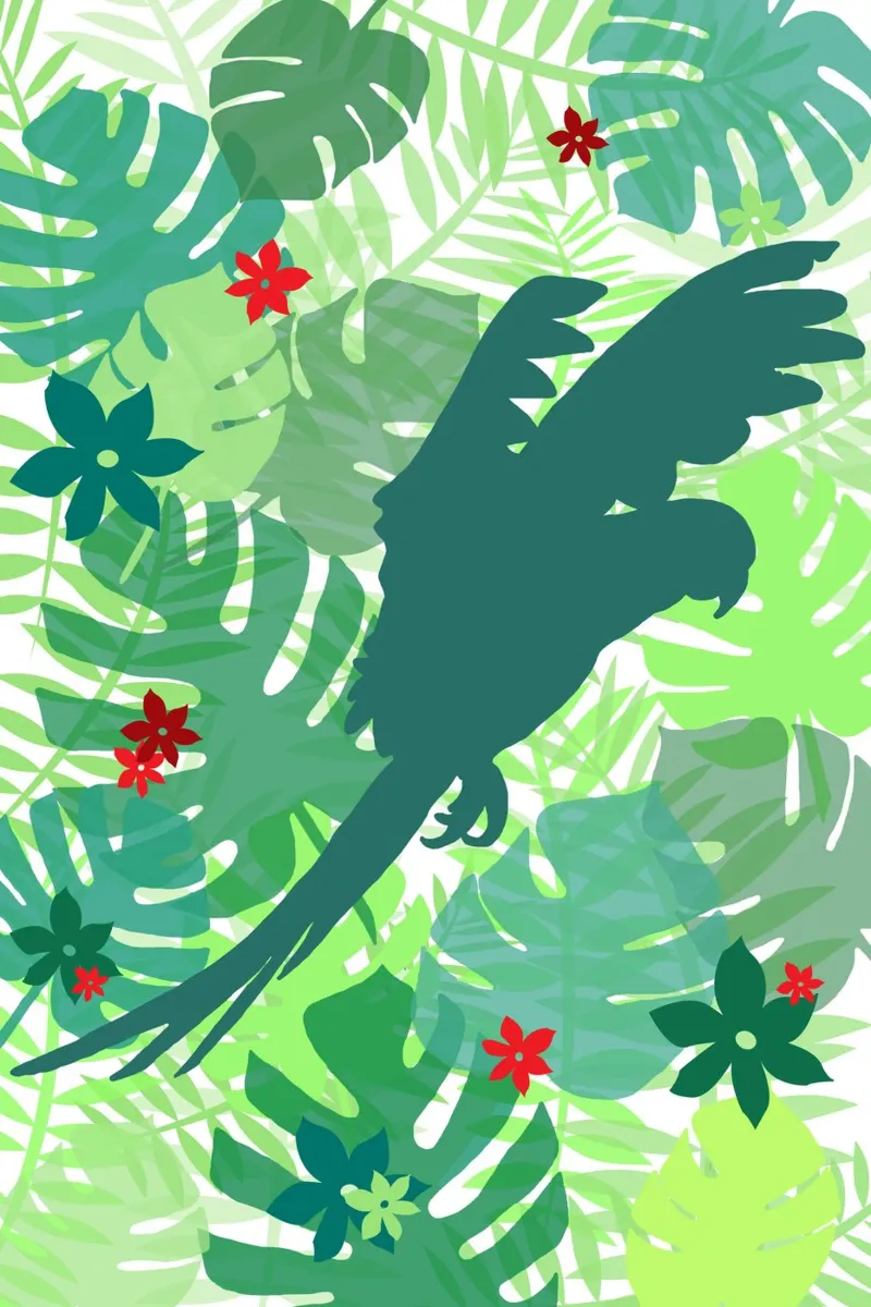 Perroquet jungle carta hahnemühle da alexiableu