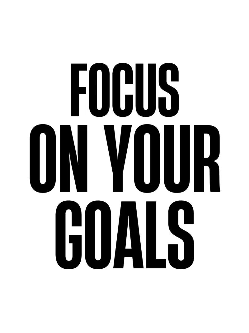 Concentrez-vous sur vos objectifs - Motivation Typography Art toile de inspirational quote