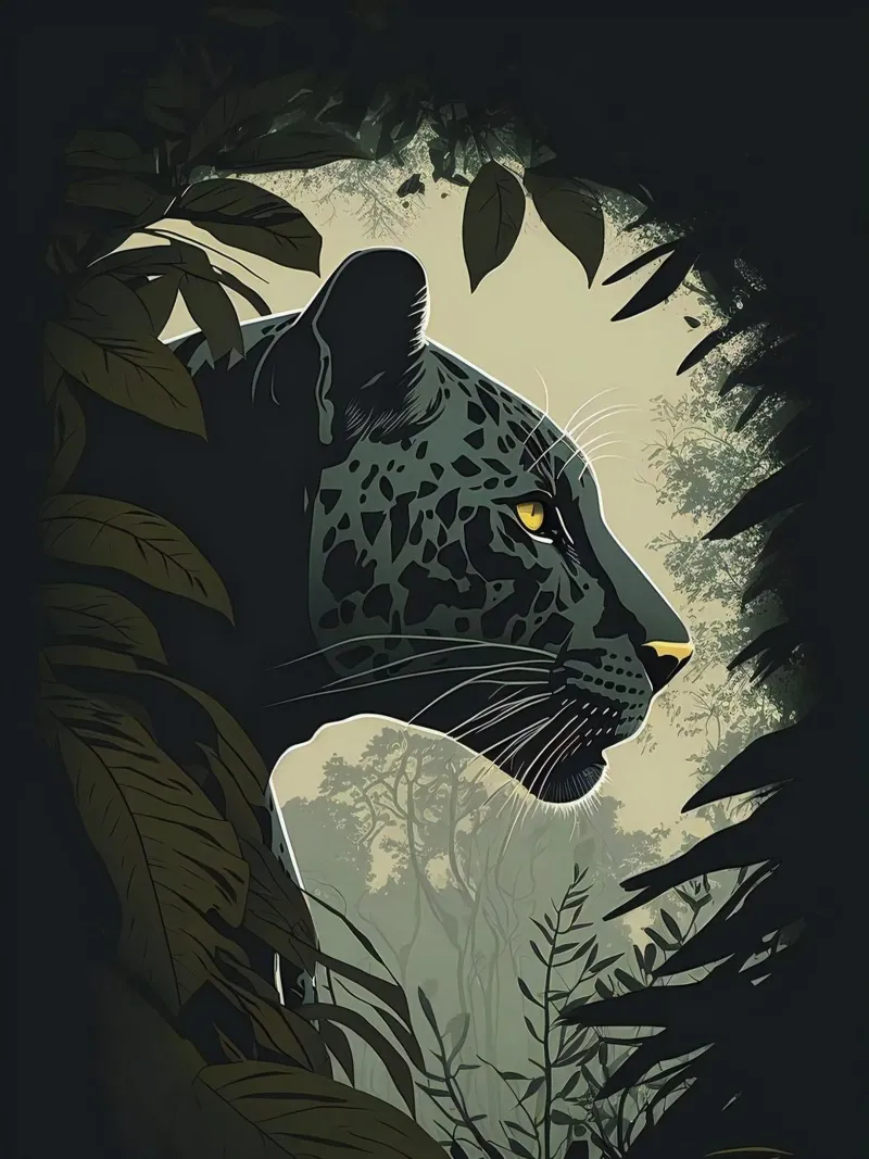 tiger in forest plexiglass da saimo