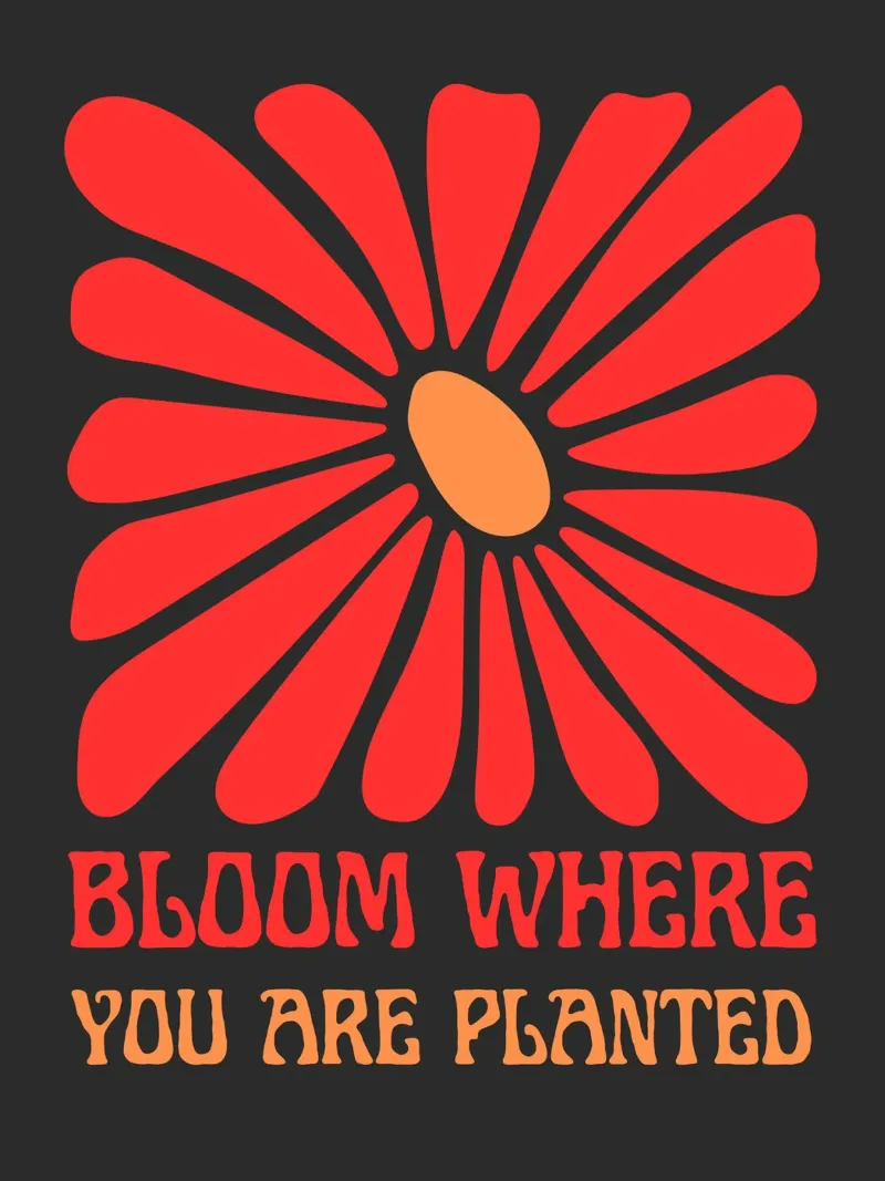 Bloom Where You're Planted canvas by inspirational quote