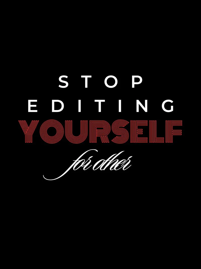 Smettete di modificare voi stessi poster con telaio in legno da inspirational quote