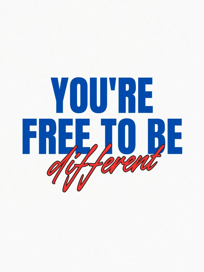 Siete liberi di essere diversi pellicola backlit da inspirational quote