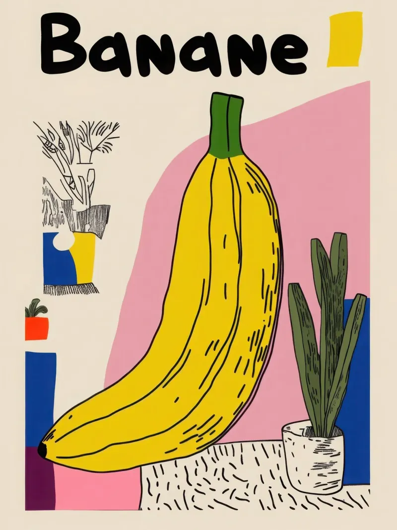 Banane Pop pellicola backlit da Pop and Fruits - Affiches & posters