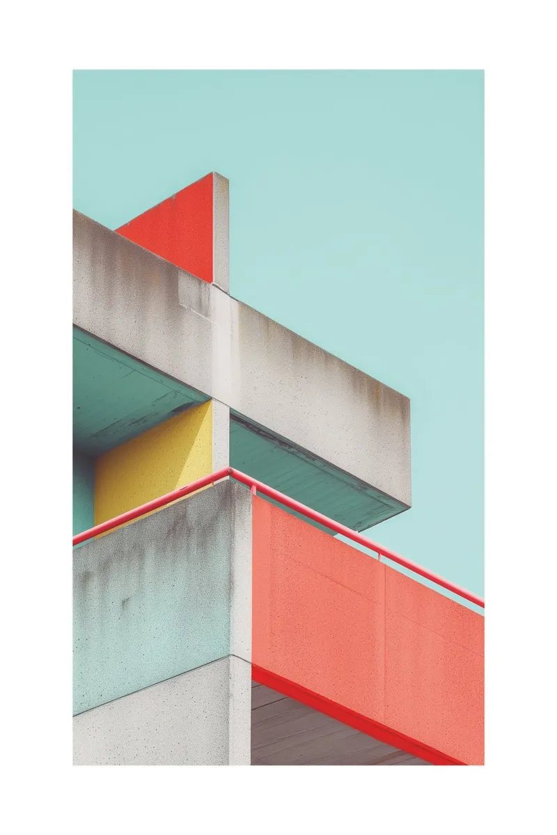 Colourful Architecture 02 canvas by Malou-Studio