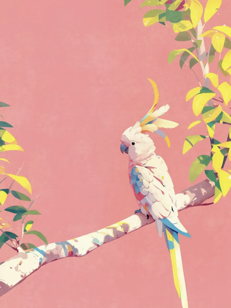 Cacatua esotico Sunny poster da Carinaprint