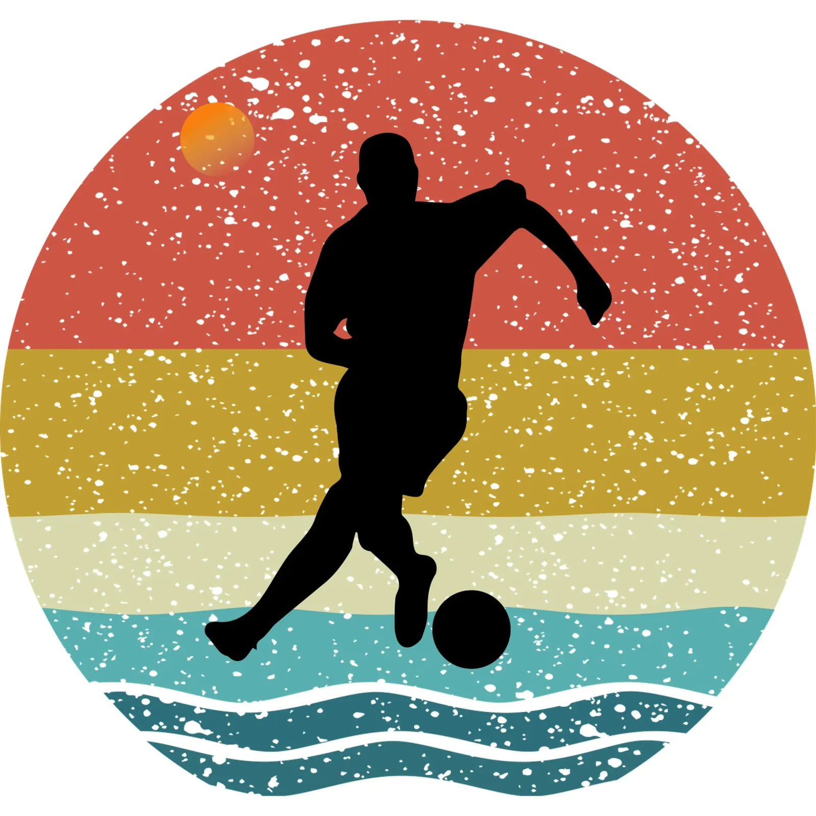 calcio Shilouette Retro Design carta hahnemühle da rivariahill