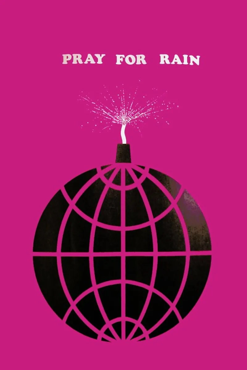 Pray For Rain poster con telaio in plastica da Simboli Design