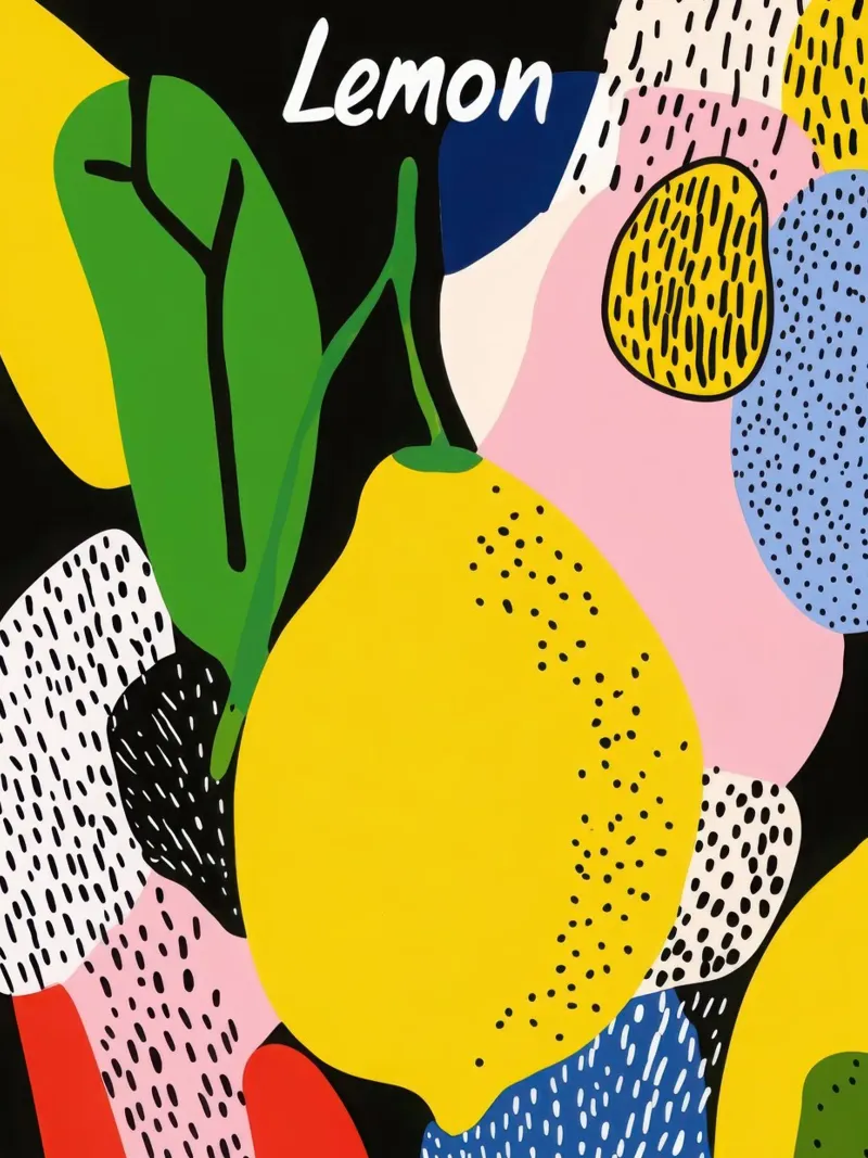 Limone moderno pellicola backlit da Pop and Fruits - Affiches & posters
